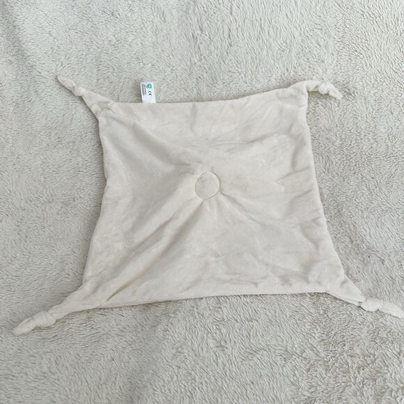 Crevent Cream Colored Lamb Sheep Lovey Baby Security Blanket Knotted Corners - Picture 4 of 6